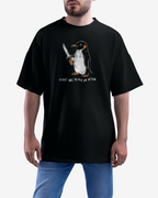 Flight Was Never An Option, Funny Penguin - Oversize Tee